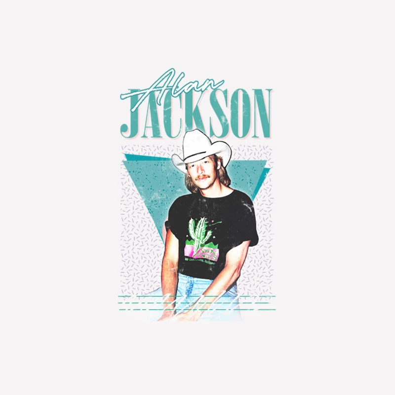 Alan Jackson  Vintage Faded-Style Fan Design Female T-Shirt