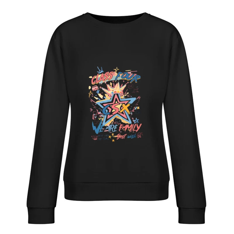 Oeuvre d'art graffiti créative pour la classe 4 Femme Sweat-shirt à enfiler