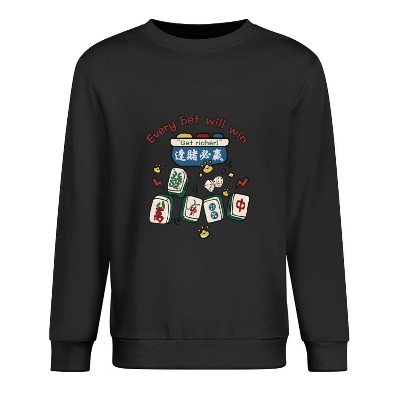 Glücksspiel mit Mahjong-Thema Herren Pullover Sweatshirt