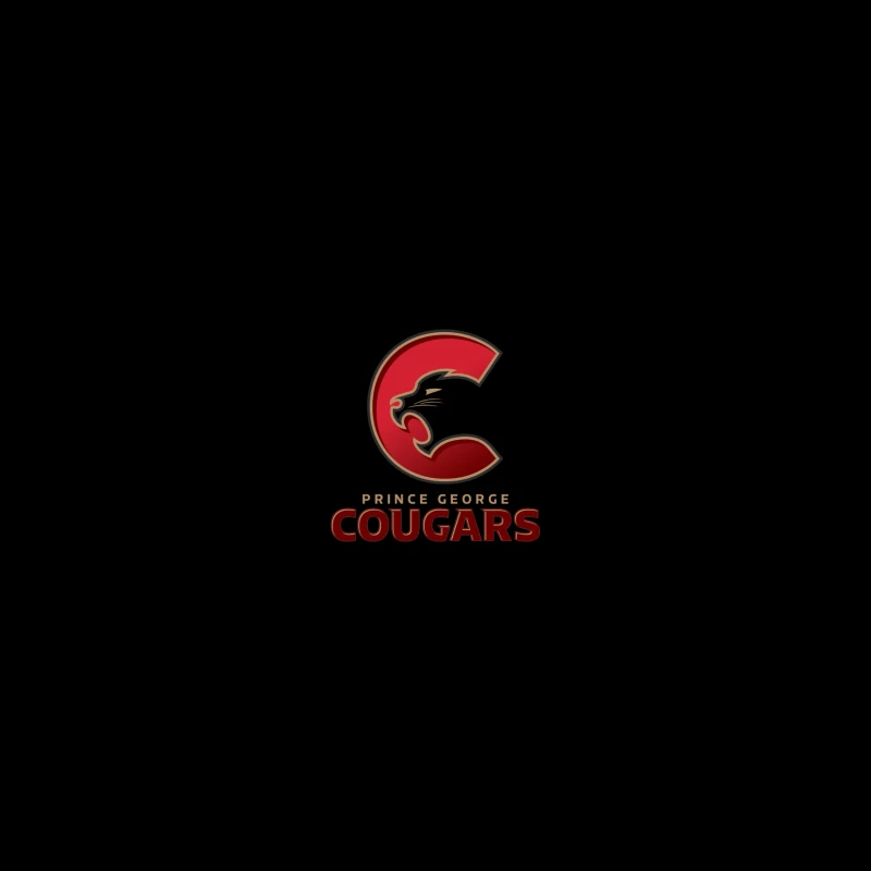 Prince George Cougars Hockey Team Logo Design Travel Mug