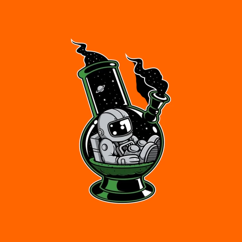Cosmic Astronaut in a Bong Mouse Pad