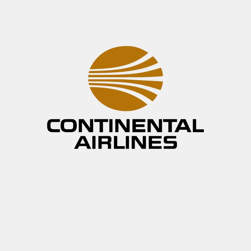 Continental Airlines Vintage Corporate Logo with Gold Globe Design Male Tank Top