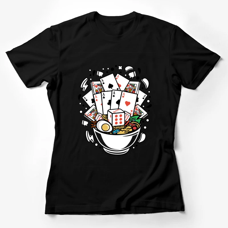 Ramen de Casino : Dés et Cartes Femme T-Shirt