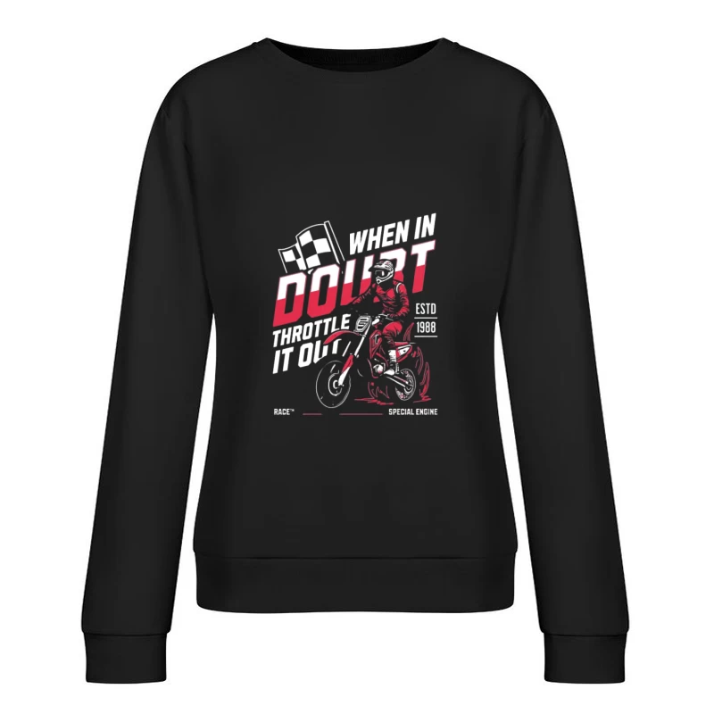 Conduite extrême à moto Femme Sweat-shirt à enfiler