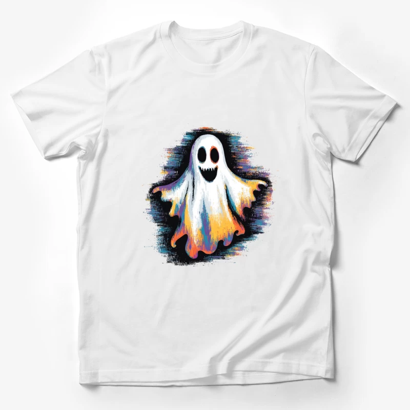 Colorful Spooky Ghost Halloween Illustration Male T-Shirt