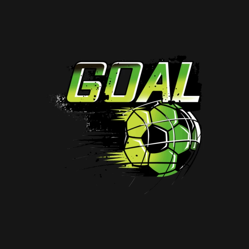 Dynamischer Goal-Schriftzug mit Fußball Herren Langarm T-Shirt