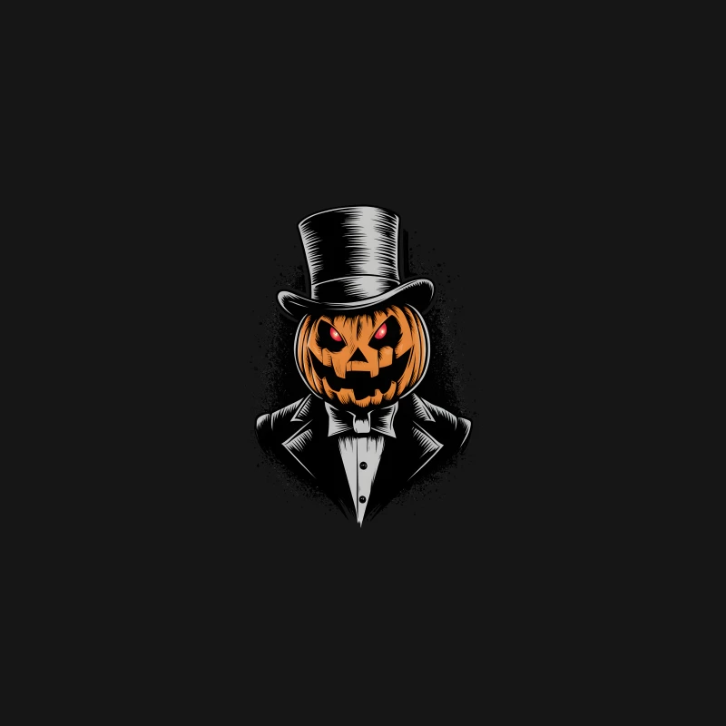 Dapper Jack-o'-Lantern: A Spooky Halloween Illustration Desk Mat