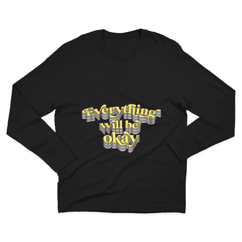Optimistische Botschaft in Pastellfarben Herren Langarm T-Shirt