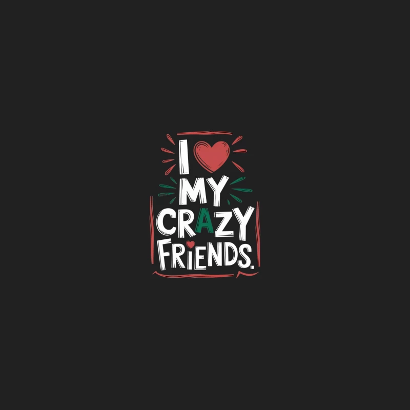 Heartfelt Friendship Typography: A Valentine's Day Greeting Bucket Hat