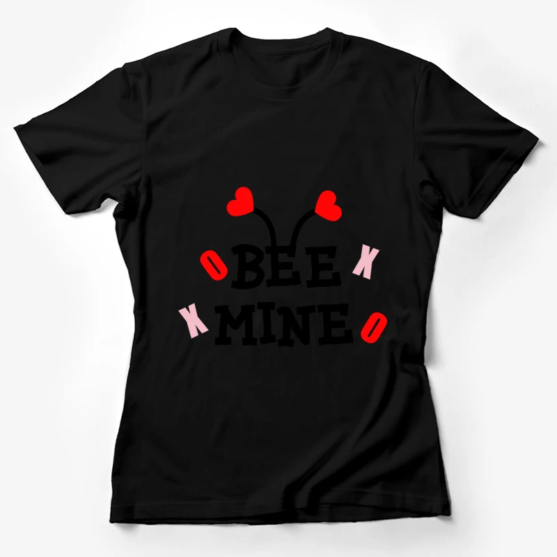 Design mignon avec des cœurs et une abeille Femme T-Shirt