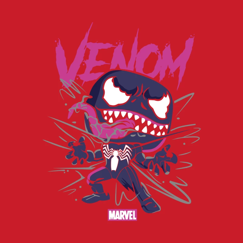 Cartoon Venom Character Illustration Female Pullover Hoodie