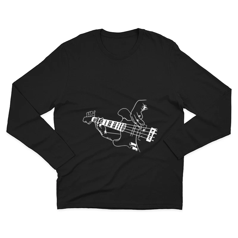Bass Guitar Illustration Male Long Sleeve T-Shirt