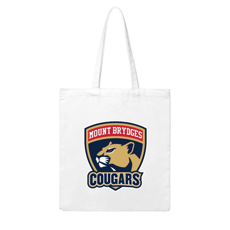 Mount Brydges Cougars Team Sports Logo Cotton Tote Bag