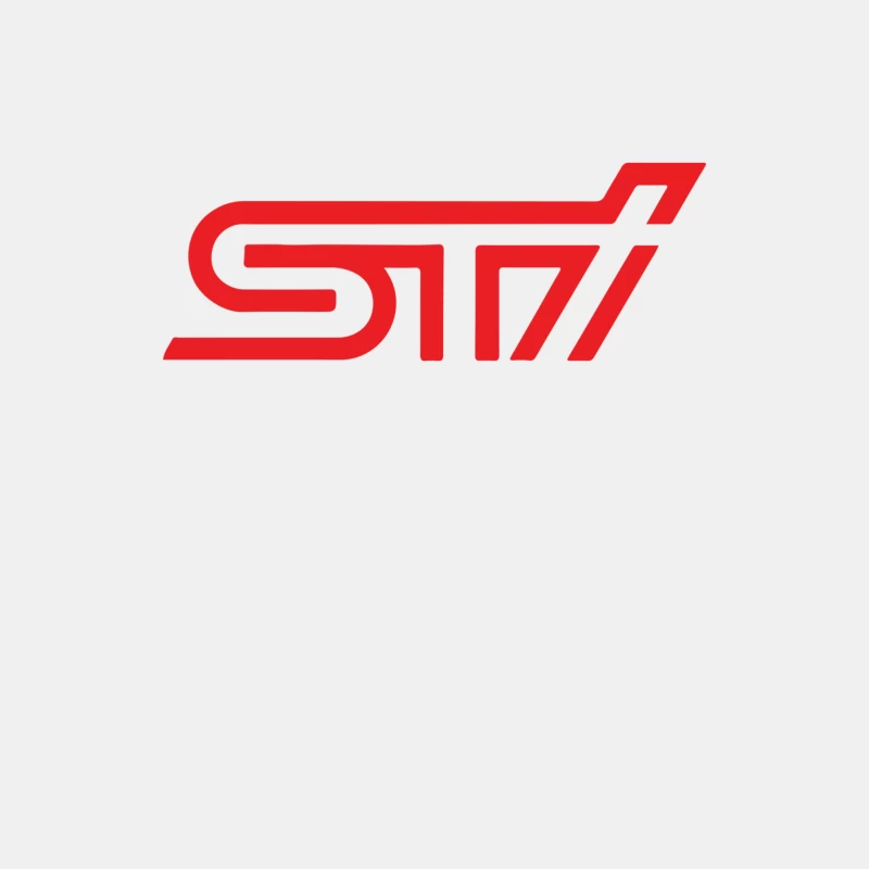 STI Red Automotive Racing Logo Male Tank Top
