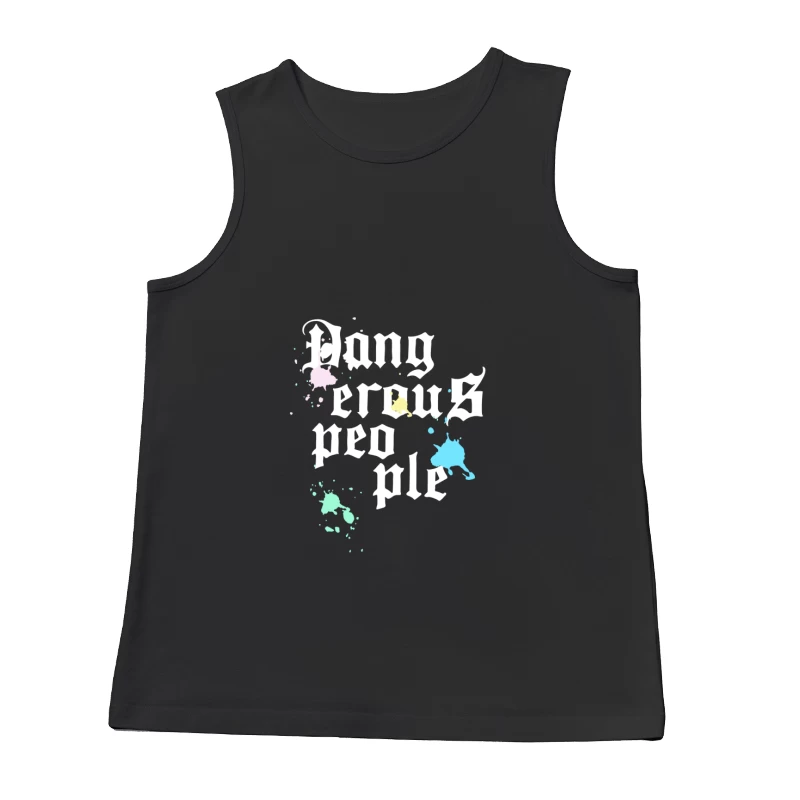 Gefährliche Leute Design mit Farbspritzern Herren Tanktops
