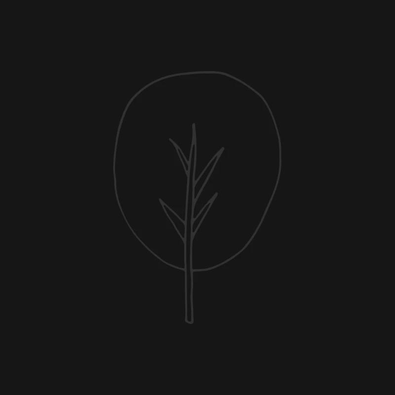 Arbre minimaliste dessiné à la main Femme T-Shirt