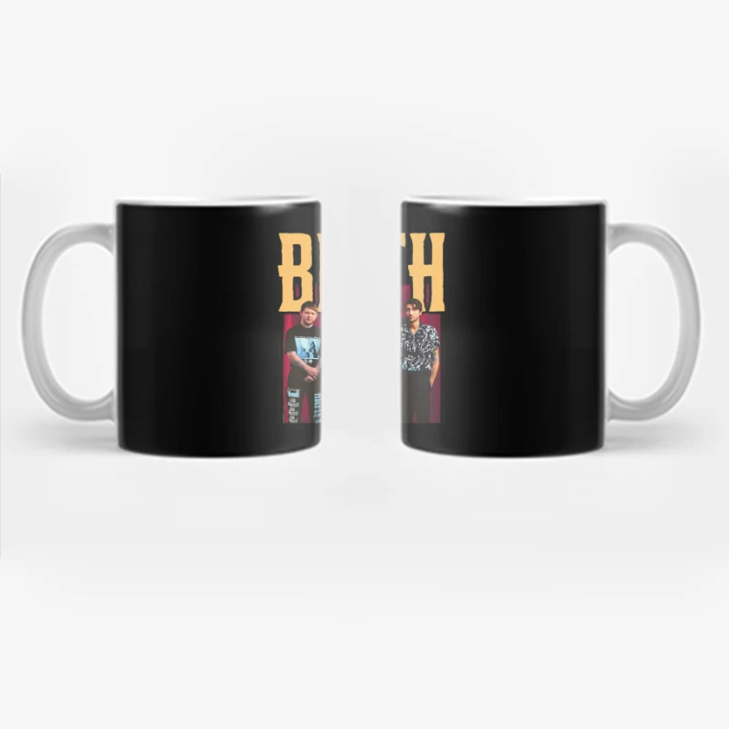 Bring Me The Horizon Band Promotional Photo With Yellow Text Coffee Mug