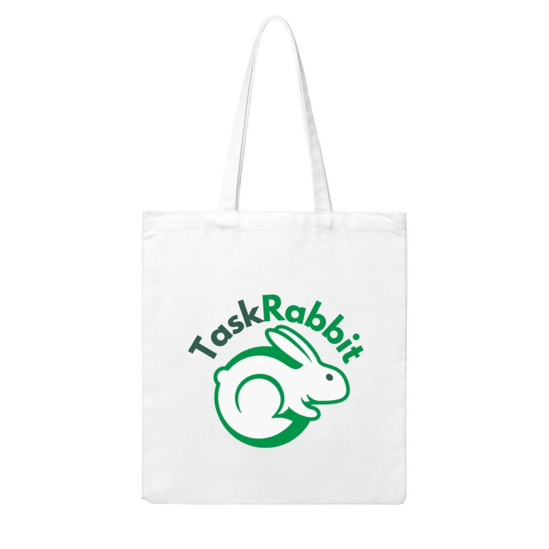 TaskRabbit Green Circular Rabbit Logo Design Cotton Tote Bag