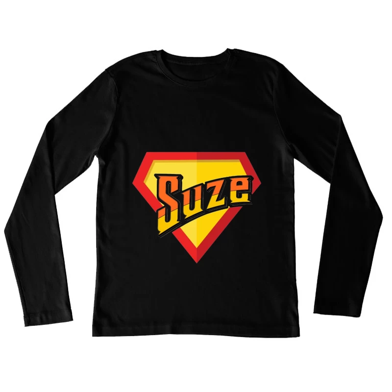 Suze Drink Logo in Superman Shield Style Female Long Sleeve T-Shirt