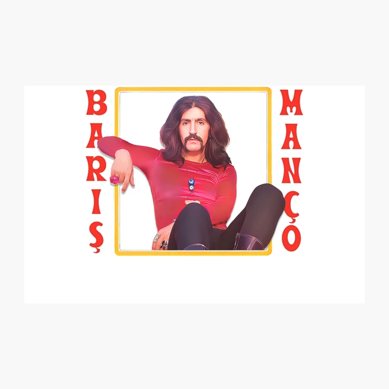 Barıs Manço  Original Psychedelic Travel Mug