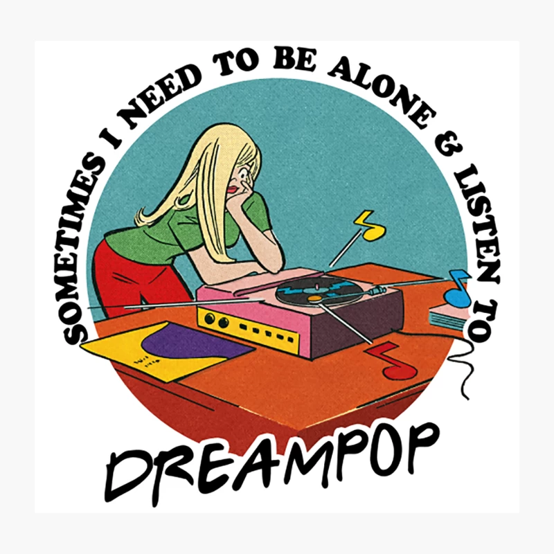Dreampop  Music Obsessive Fan Design Throw Pillow