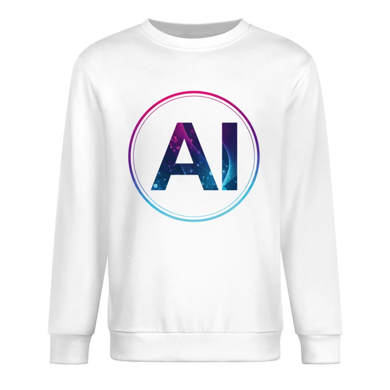 Futuristic AI Network – A Vision of Digital Innovation Male Pullover Sweatshirt