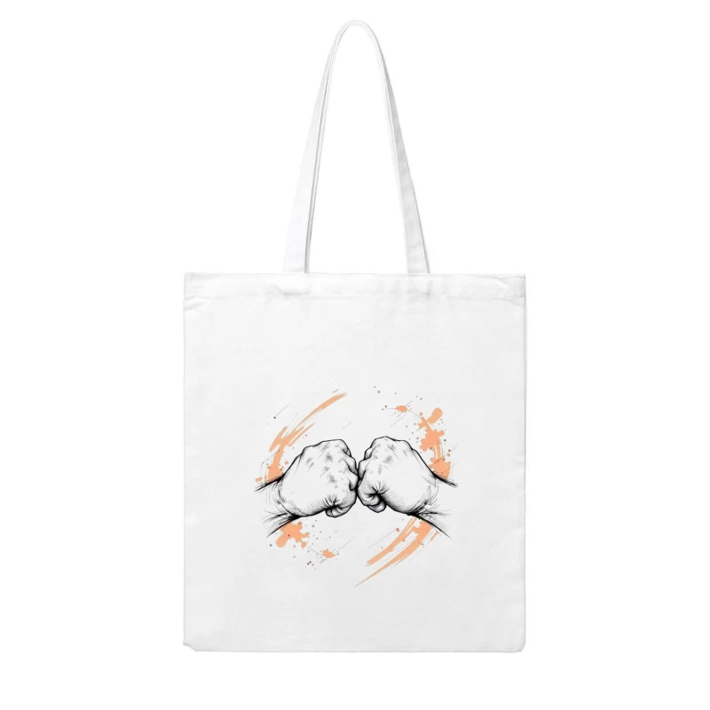 Fist Bump: A Symbolic Gesture of Unity and Solidarity Cotton Tote Bag