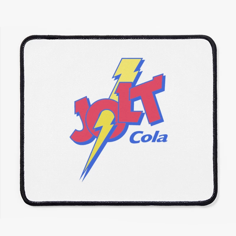 Retro Jolt Cola Energy Drink Logo with Lightning Bolt Design Mouse Pad