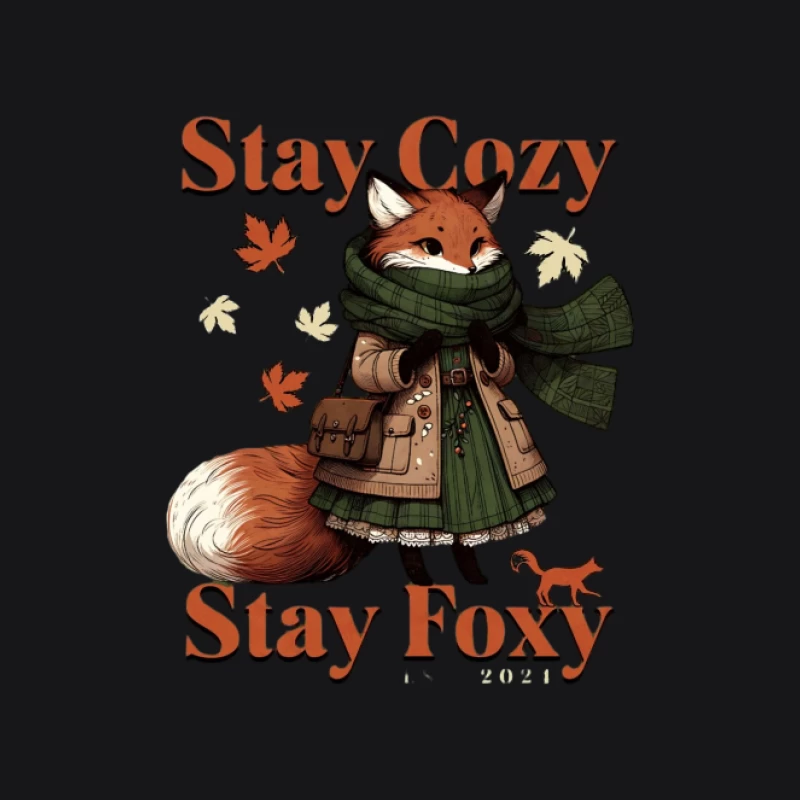 Gemütlicher Herbst Fuchs mit Blättern Herren Pullover Hoodie
