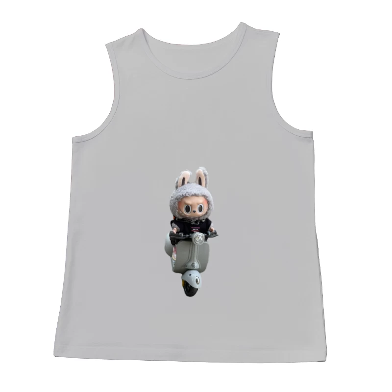 Puppe mit Hasenmütze auf Roller Herren Tanktops