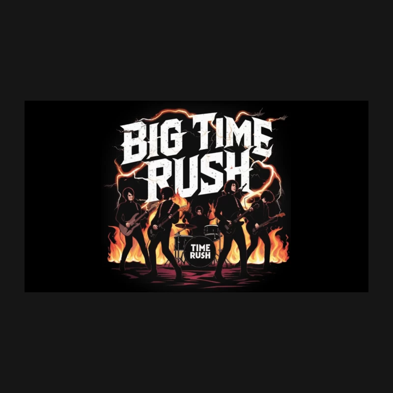 Rock Band Biug Time and Rush Desk Mat