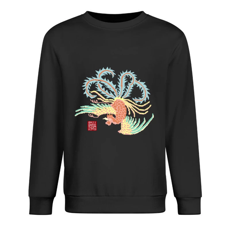 Traditioneller Phönix mit Siegel Herren Pullover Sweatshirt