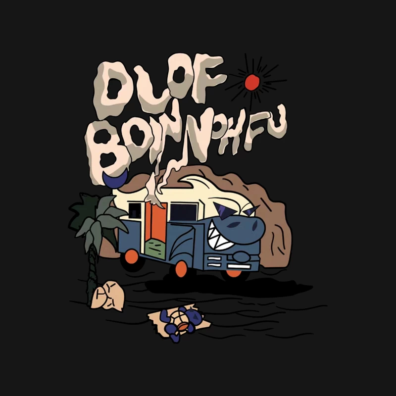 Abenteuerlicher Bus vor Bergkulisse Herren T-Shirt