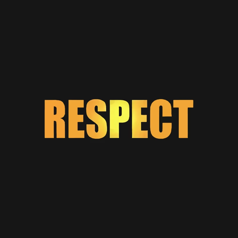 Goldener RESPEKT Textdesign Herren Langarm T-Shirt