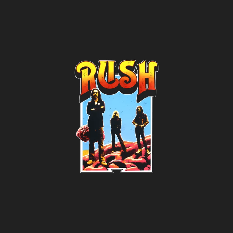 Retro Rush Rock Band Promotional Poster from the 1970s Bucket Hat