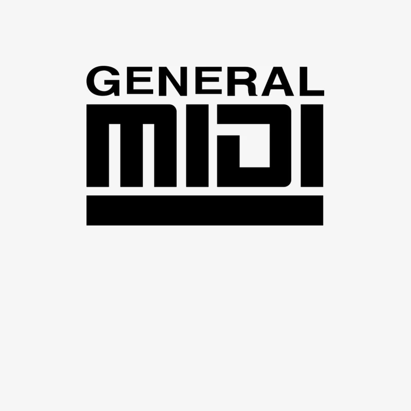 General MIDI Digital Audio Technology Logo Male Pullover Sweatshirt