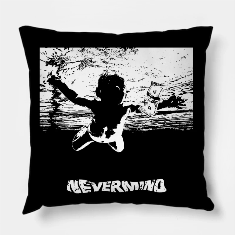 Nirvana Nevermind Throw Pillow