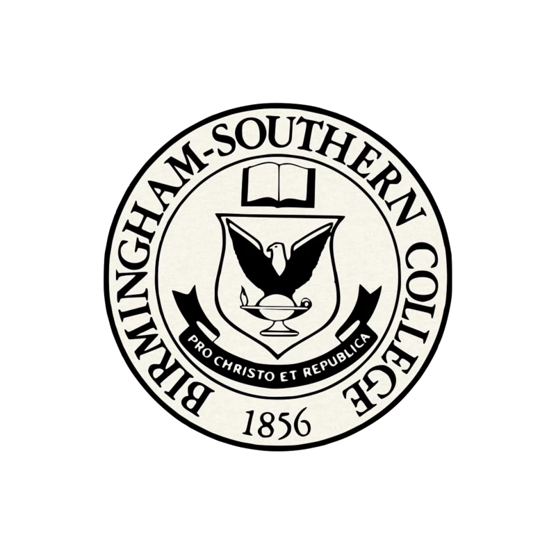 Official Seal of Birmingham-Southern College Founded 1856 Throw Pillow