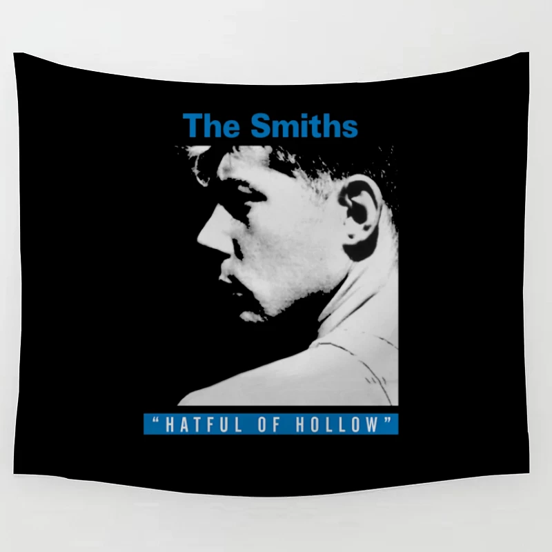 The Smiths 'Hatful of Hollow' Album Cover Art in Black and White Tapestry