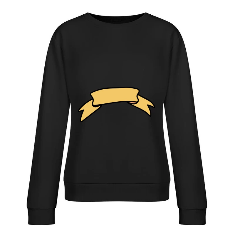 Bannière ruban jaune Femme Sweat-shirt à enfiler
