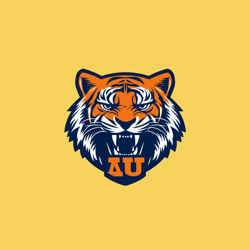 Fierce Auburn University Tiger Mascot Logo Bucket Hat