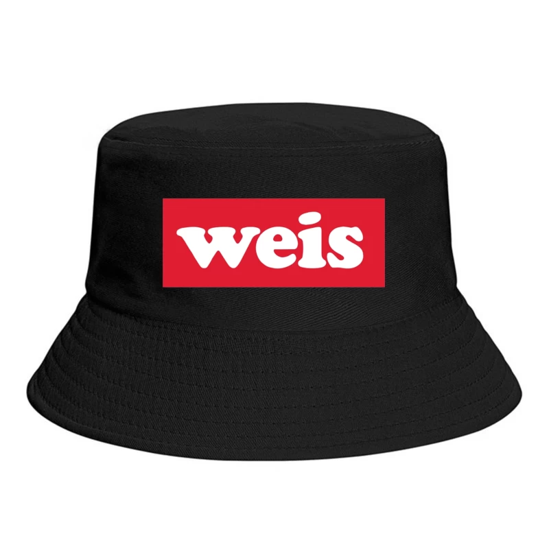 Weis Markets White Logo on Red Background Bucket Hat