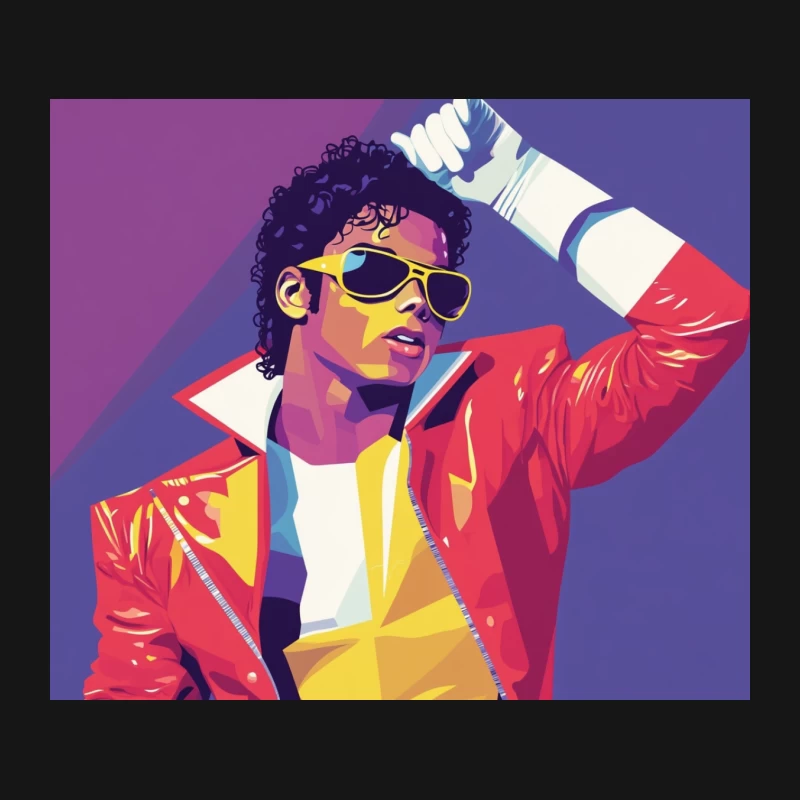 Vibrant Pop Icon in 80s Retro Fashion Mouse Pad