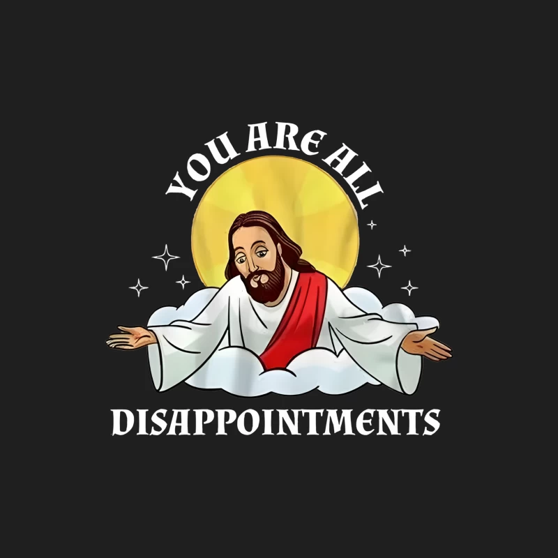 Satirisches Jesus Meme mit Enttäuschungsbotschaft Herren Tanktops