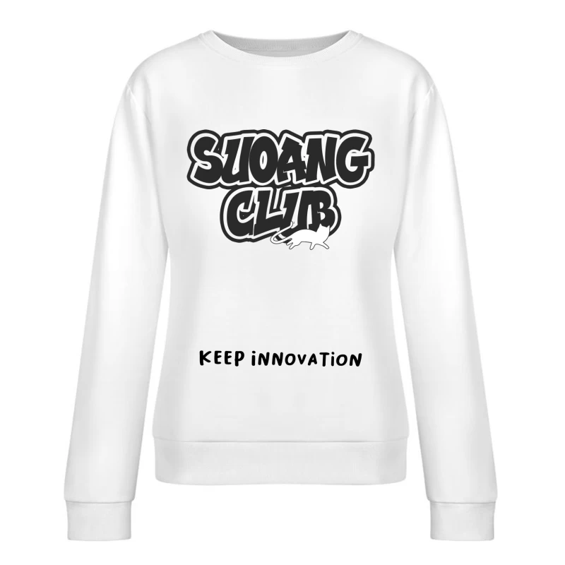 Retro-Design: Streetwear-Katze im Swag-Club Damen Pullover Sweatshirt