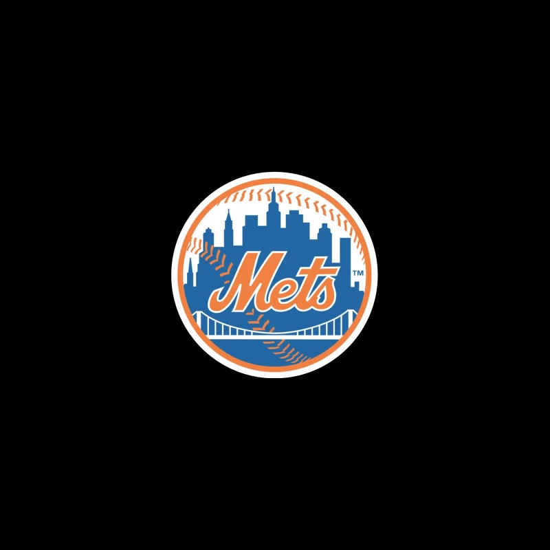 New York Mets MLB Baseball Team Logo with City Skyline Desk Mat