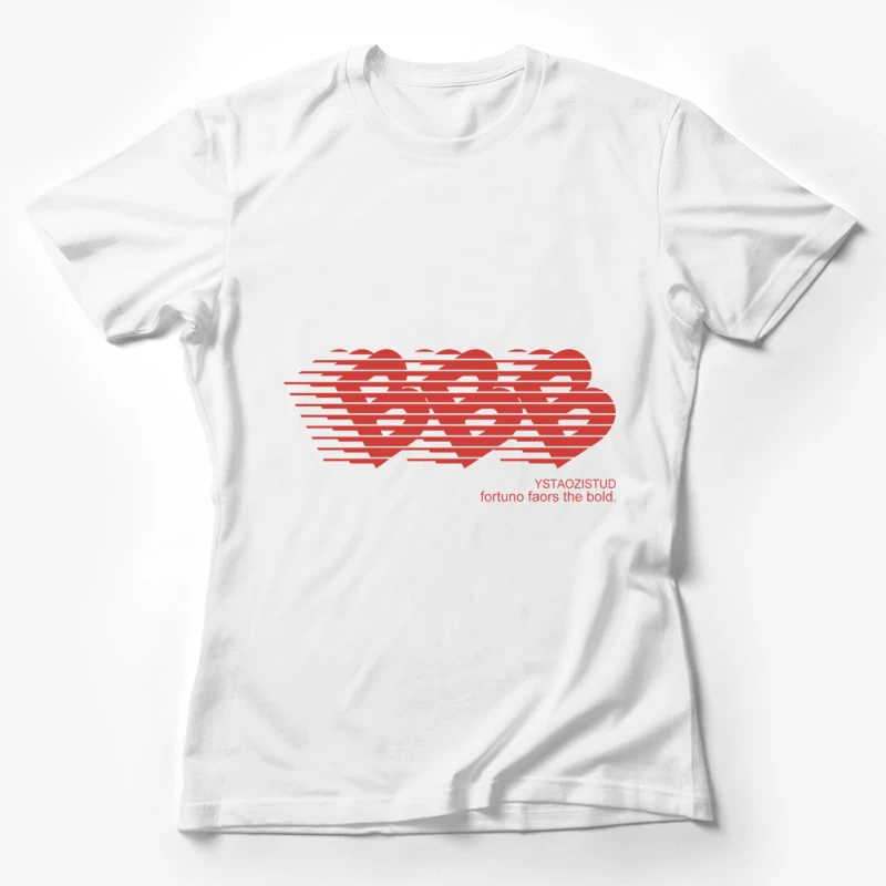 Verzerrte Herzen und Spruch Damen T-Shirt