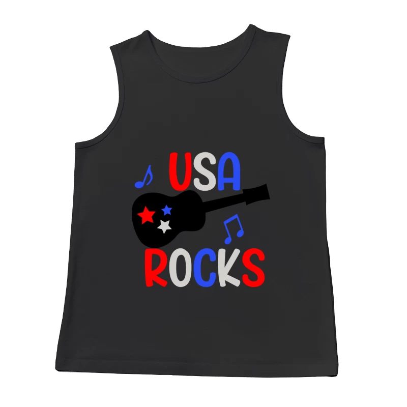 USA Rocks avec Musique et Étoiles Homme Débardeur