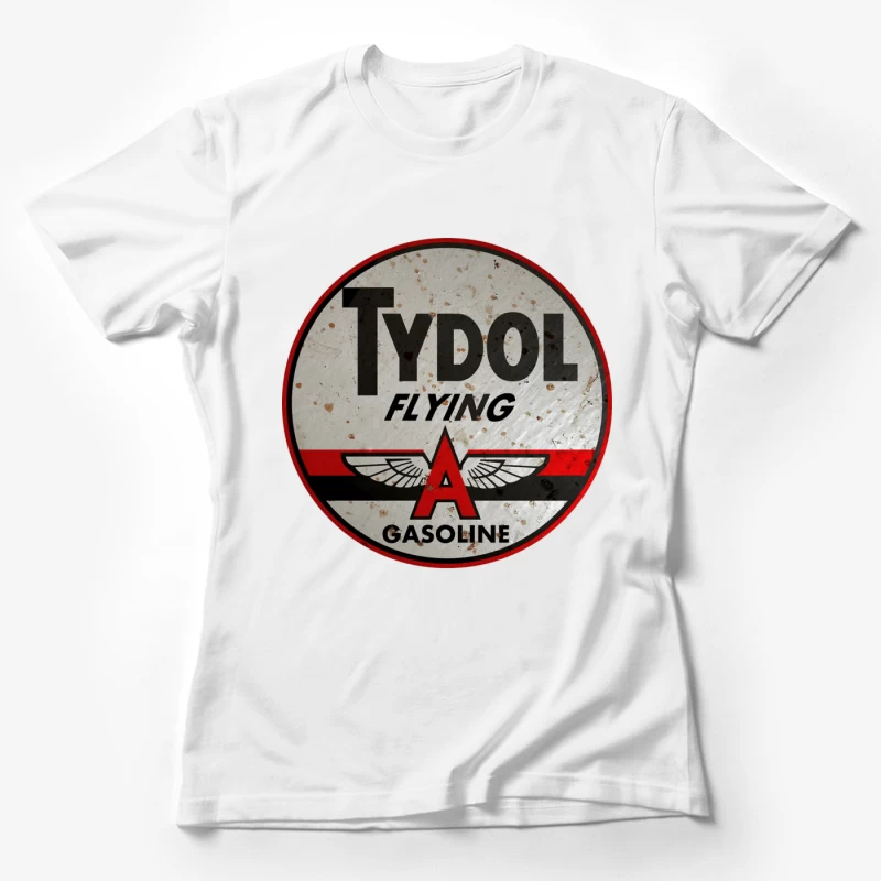 Vintage Tydol Flying A Gasoline Station Logo Sign Female T-Shirt