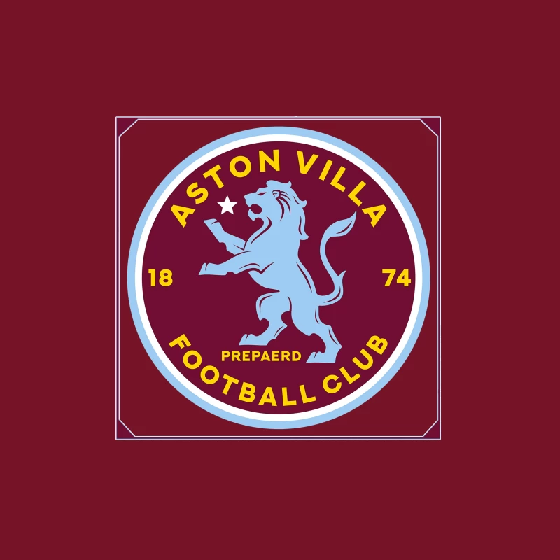 Aston Villa Football Club Historic Crest with Rampant Lion Tapestry